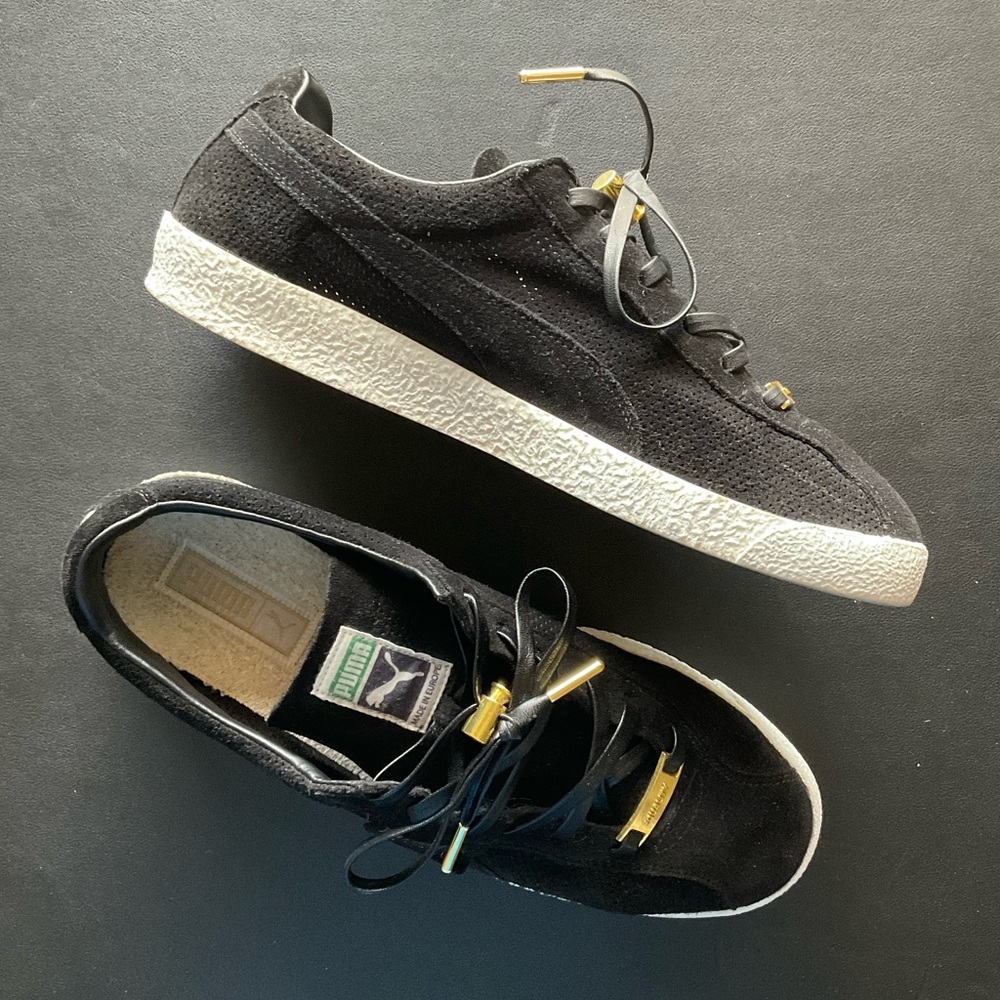 Puma Te Ku Prime, Black Suede. Pre-Loved. Mens Size 10. Great Condition.